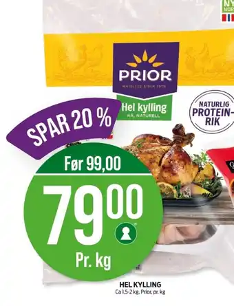 Kiwi PRIOR Hel kylling tilbud