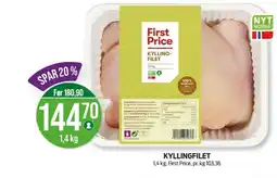 Kiwi FIRST PRICE Kyllingfilet tilbud