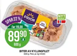 Kiwi PRIOR Biter av kyllingfilet tilbud