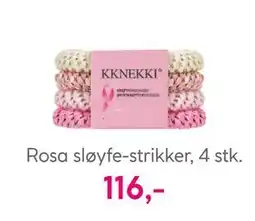 Vitusapotek Rosa sløyfe-strikker, 4 stk., NOK 116 tilbud