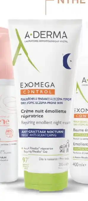 A-Derma Exomega Control Night Cream, NOK 197.5