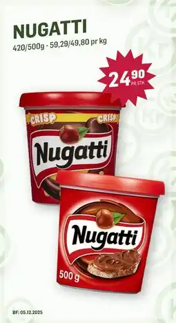 Holdbart NUGATTI, NOK 24.9 tilbud