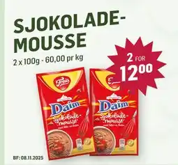 Holdbart SJOKOLADE-MOUSSE, NOK 12 tilbud