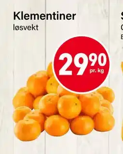 Nærbutikken Klementiner, NOK 29.9 tilbud