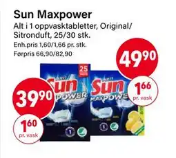 Nærbutikken Sun Maxpower tilbud