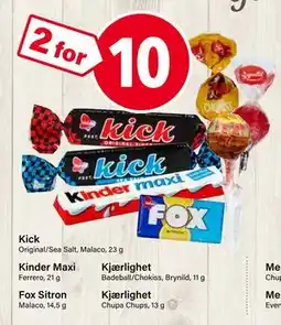 Nærbutikken Kinder Maxi, NOK 10 tilbud