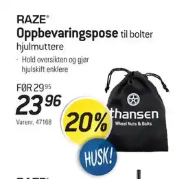 Thansen Oppbevaringspose, NOK 23.96 tilbud