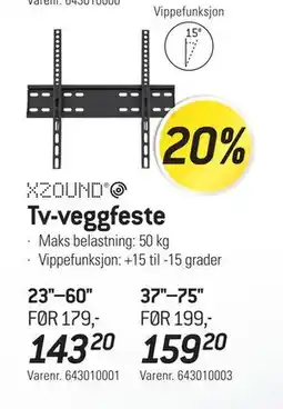 Thansen Tv-veggfeste tilbud