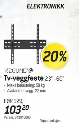 Thansen Tv-veggfeste, NOK 103.2 tilbud