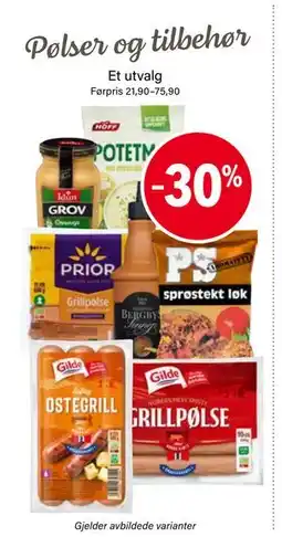 Nærbutikken Pølser og tilbehør tilbud