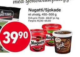Nærbutikken Nugatti/Sjokade, NOK 39.9 tilbud