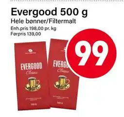 Nærbutikken Evergood 500 g, NOK 99 tilbud
