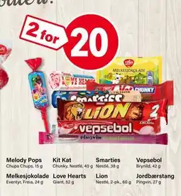 Nærbutikken Melody Pops, NOK 20 tilbud