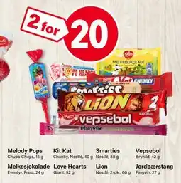 Nærbutikken Melkesjokolade, NOK 20 tilbud
