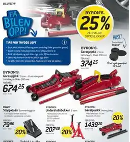 Thansen 25% PÅ UTVALGTE GARASJEJEKKER tilbud