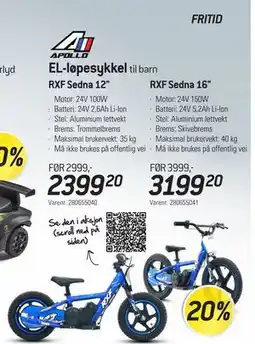 Thansen EL-løpesykkel, NOK 3199.2 tilbud