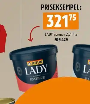 Byggmakker LADY Essence 2,7 liter, NOK 321.75 tilbud