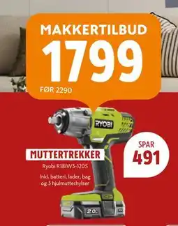 Byggmakker MUTTERTREKKER, NOK 1799 tilbud