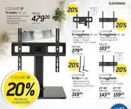 Thansen 20% PÅ UTVALGTE TV-VEGGFESTER tilbud