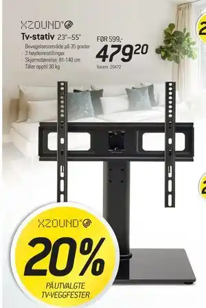 Thansen Tv-stativ, NOK 479.2 tilbud