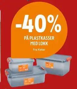 Byggmakker 40% PÅ PLASTKASSER MED LOKK tilbud