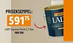 Byggmakker LADY Supreme Finish 2,7 liter, NOK 591.75 tilbud
