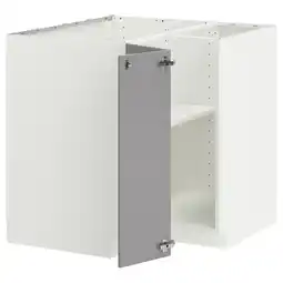 IKEA Metod Benkehjørneskap med hylle, hvit/bodbyn grå, 88x88 cm tilbud
