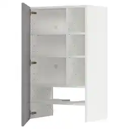 IKEA Metod Veggskap for ventilator hylle/dør, hvit/bodbyn grå, 60x100 cm tilbud