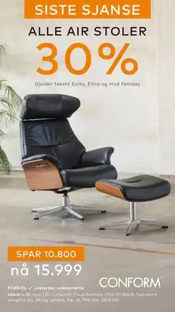 Skeidar Air Lenestol, NOK 15999 tilbud