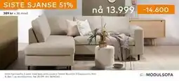 Skeidar Viken hjørnesofa, NOK 13999 tilbud