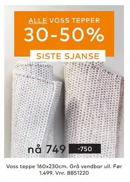 Skeidar Voss teppe 160x230cm., NOK 749 tilbud