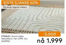 Skeidar Surat teppe, NOK 1999 tilbud