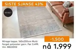 Skeidar Mirage teppe., NOK 1999 tilbud