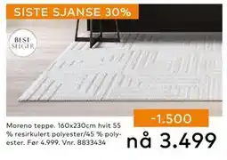 Skeidar Moreno teppe., NOK 3499 tilbud