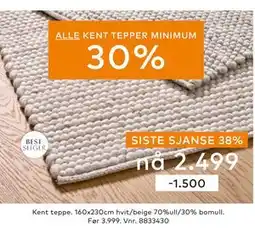 Skeidar Kent teppe, NOK 2499 tilbud