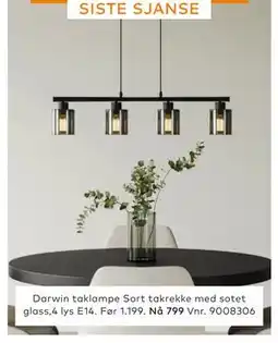 Skeidar Darwin taklampe, NOK 799 tilbud