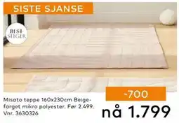 Skeidar Misato teppe, NOK 1799 tilbud