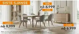 Skeidar Linley spisebord, NOK 6999 tilbud
