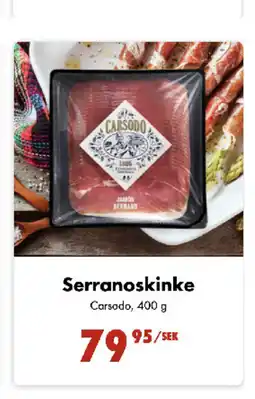 Nordby Supermarket CARSODO Serranoskinke tilbud