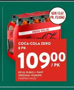 Jacobs COCA-COLA ZERO 8 PK, NOK 109 tilbud