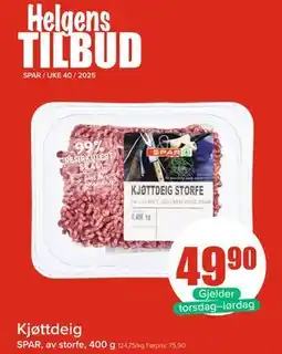 Spar Kjøttdeig, NOK 49.9 tilbud