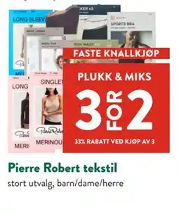 Jacobs Pierre Robert tekstil tilbud