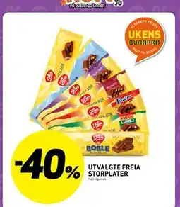 Bunnpris UTVALGTE FREIA STORPLATER tilbud