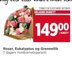 Meny Roser, Eukalyptus og Grennellik, NOK 149 tilbud