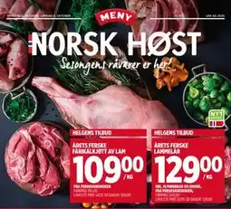 Meny ÅRETS FERSKE LAMMELÅR, NOK 129 tilbud