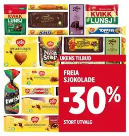 Meny FREIA SJOKOLADE tilbud