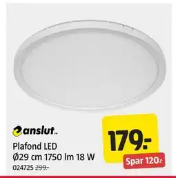Jula Plafond LED Ø29 cm 1750 lm 18 W, NOK 179 tilbud