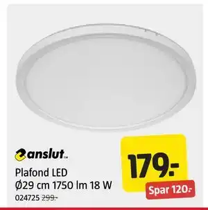 Jula Plafond LED Ø29 cm 1750 lm 18 W, NOK 179 tilbud