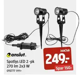 Jula Spotlys LED 2 -pk 270 lm 2x3 W, Medlemspris tilbud