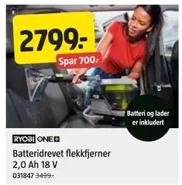 Jula Batteridrevet flekkfjerner 2,0 Ah 18 V, NOK 2799 tilbud